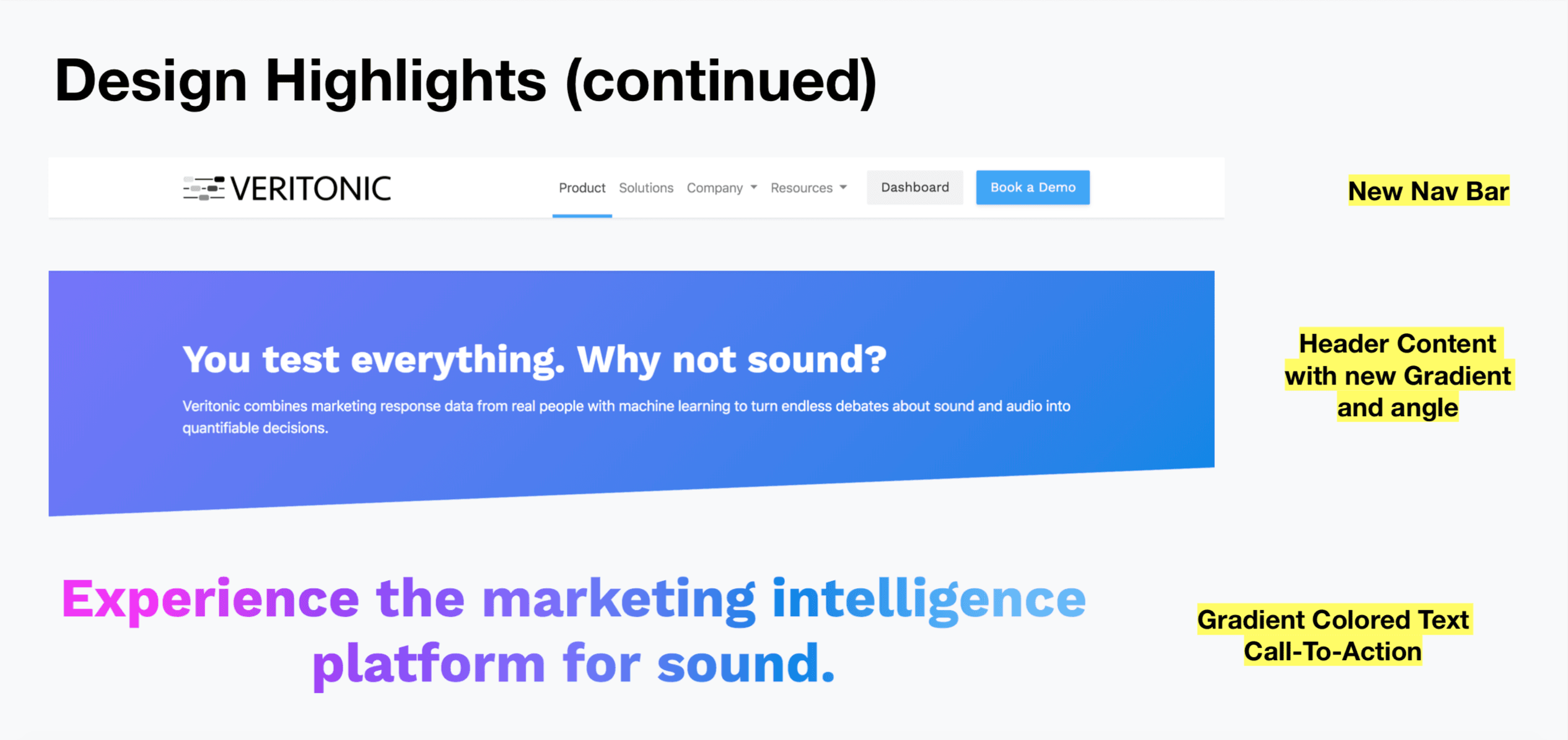 More Design Highlights of the Veritonic Website Redesign by Matt Gagliano