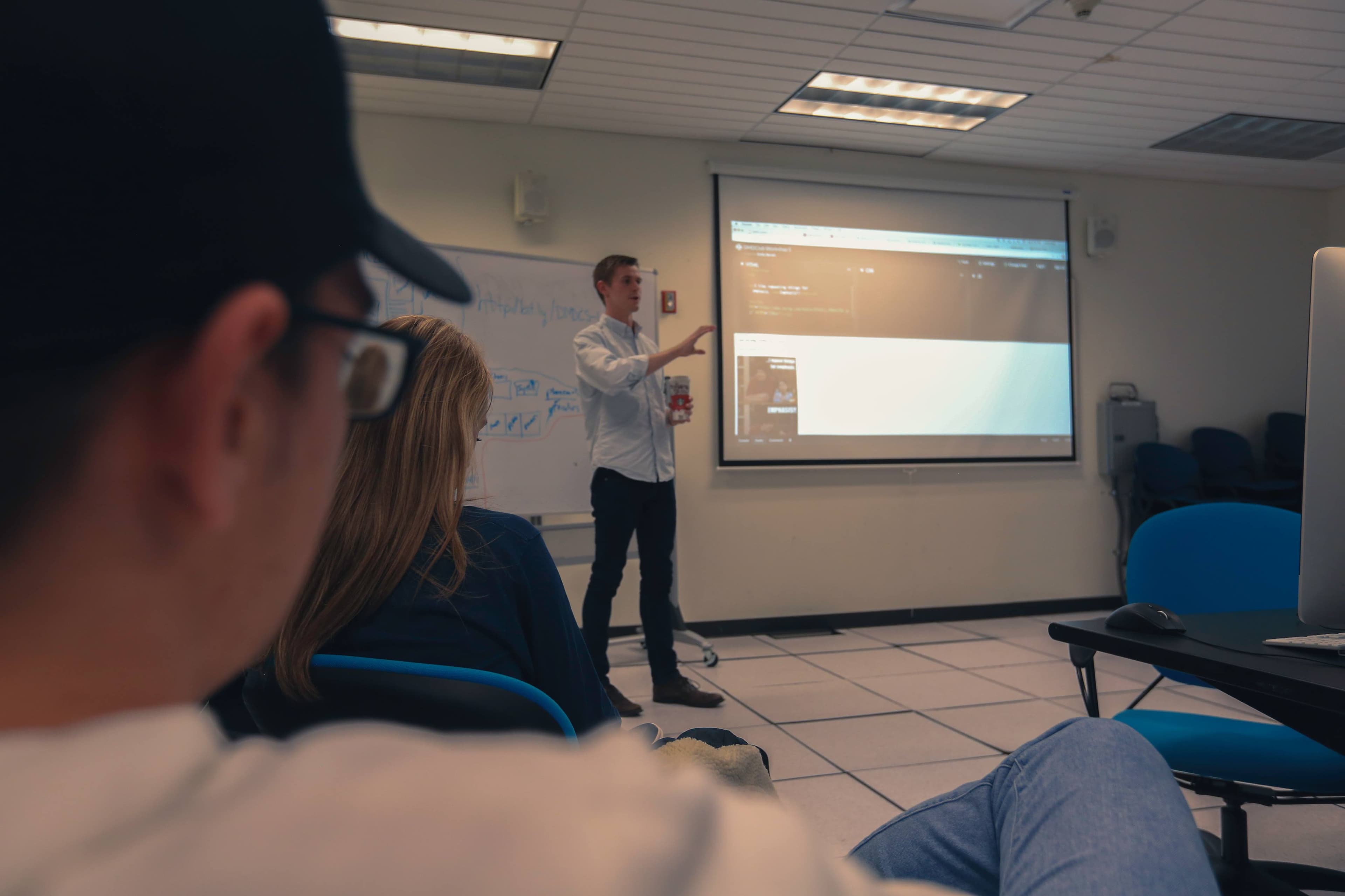 Matt Gagliano hosts a web development workshop at UConn Stamford