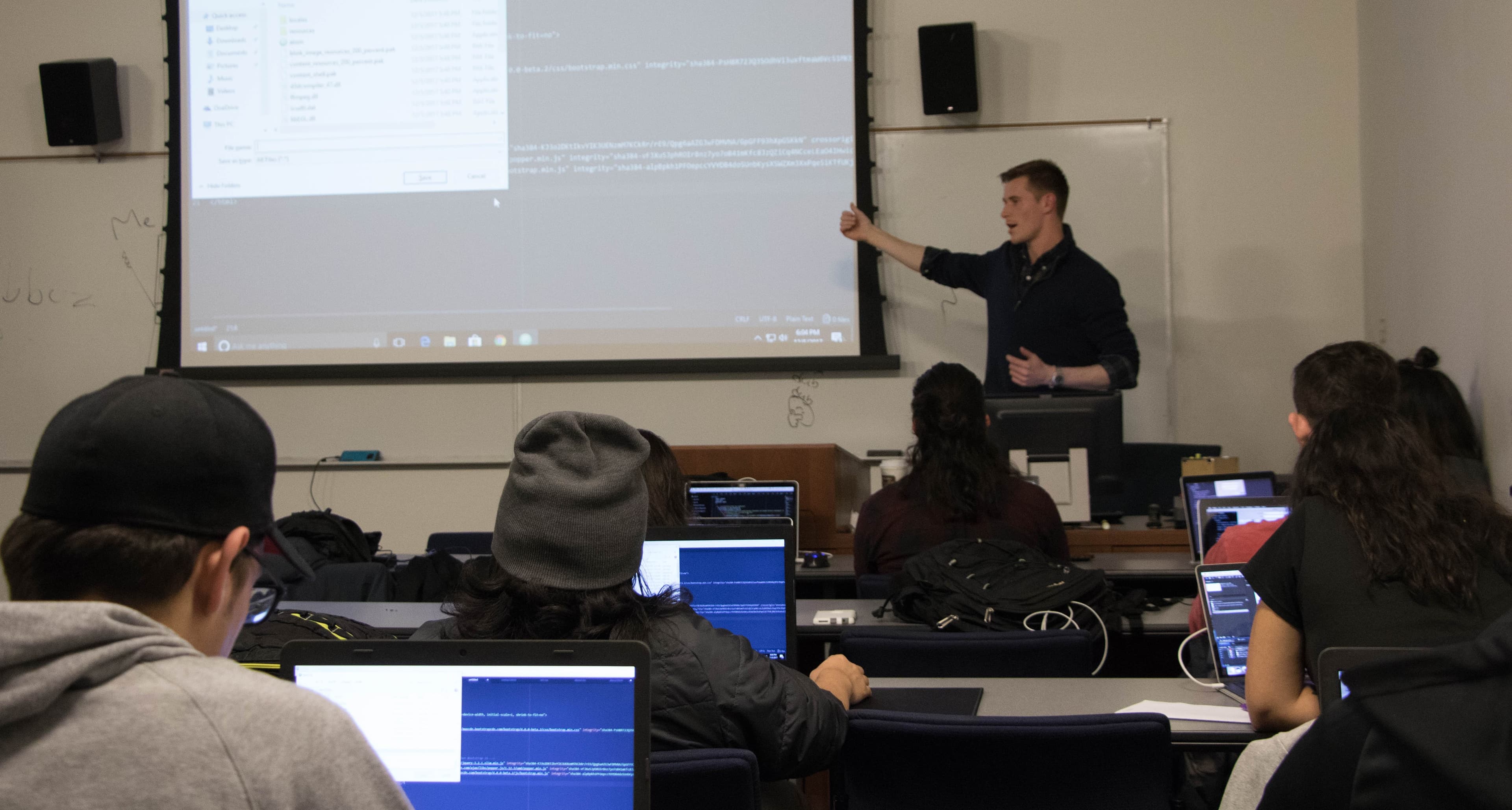 Matt Gagliano speaking at a web development seminar in Stamford CT